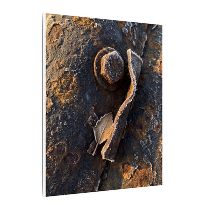 Moody Rust Patina Canvas Art - Moody Minimal Dark Japandi