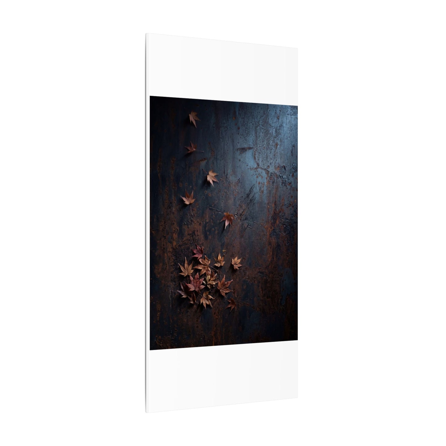 Moonlight Rust Patina Canvas Art - Dark Japandi Mono No Aware