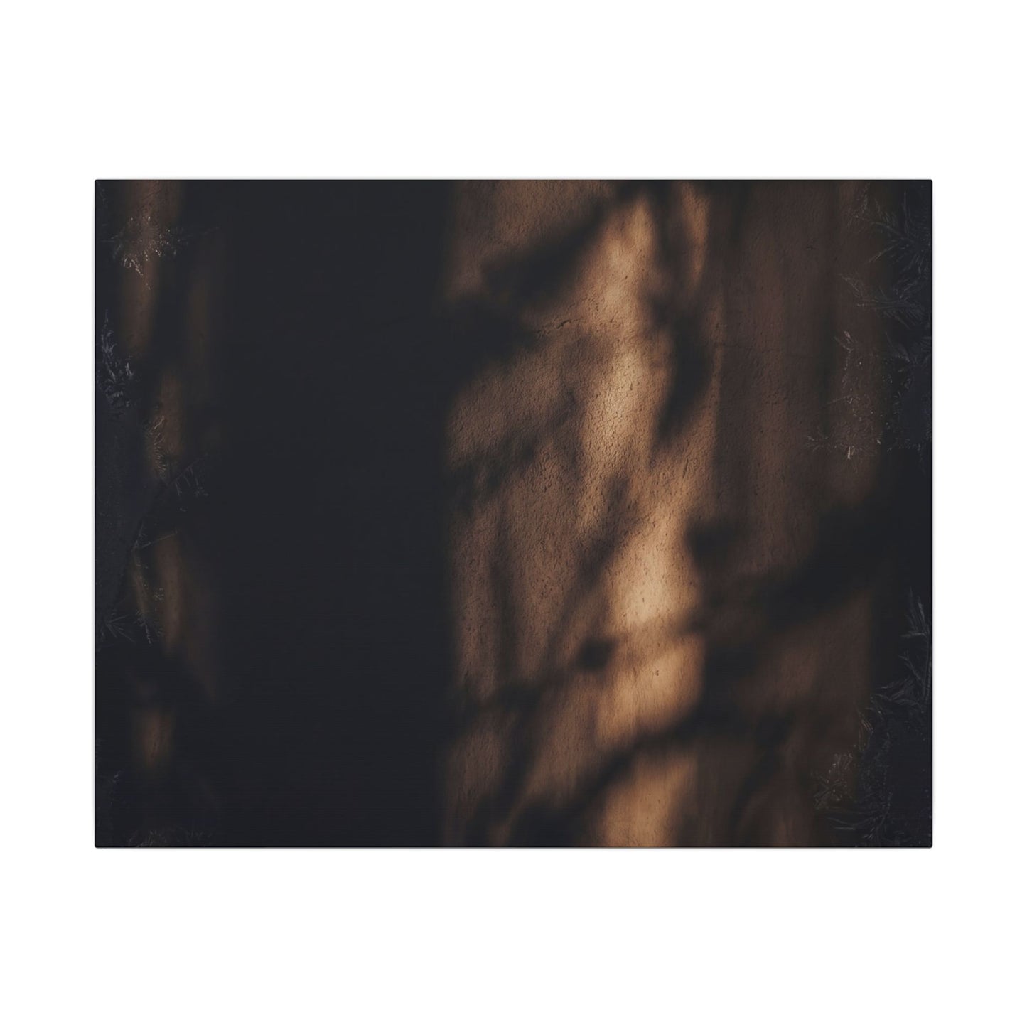 Winter Shadow Play Moody Minimal Canvas Art | Luxurious Decor Art Print