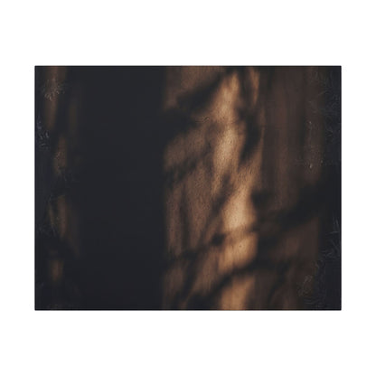 Winter Shadow Play Moody Minimal Canvas Art | Luxurious Decor Art Print