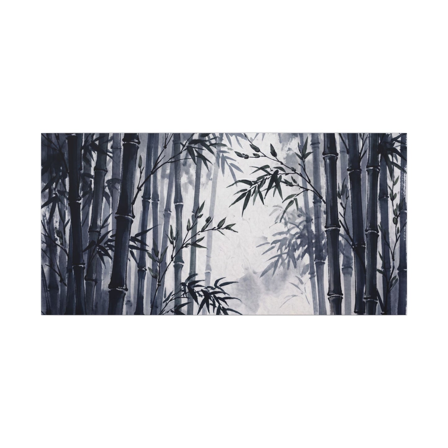 Tranquil Bamboo Grove Canvas Art - Sumi E Zen