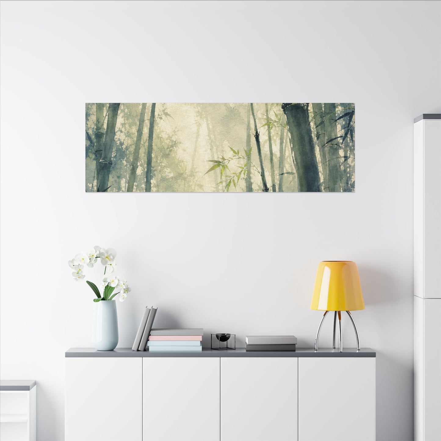 Bamboo Grove Spring Canvas Art | Zen Serene Design