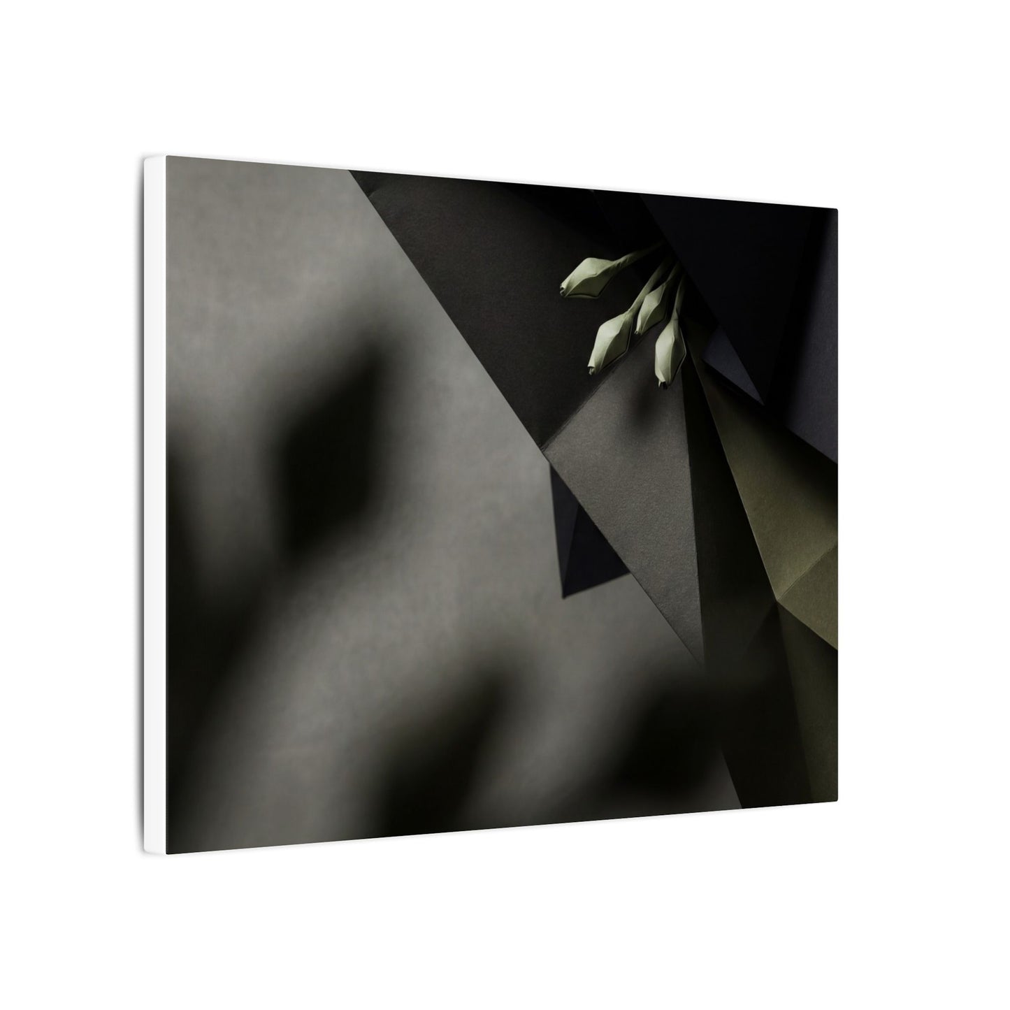 Paper Fold Moody Minimal Canvas Art | Luxurious Dark Japandi Art