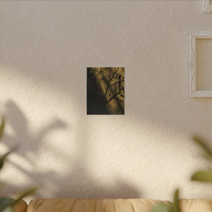Golden Hour Shadow Play Canvas Art - Dark Japandi Seijaku