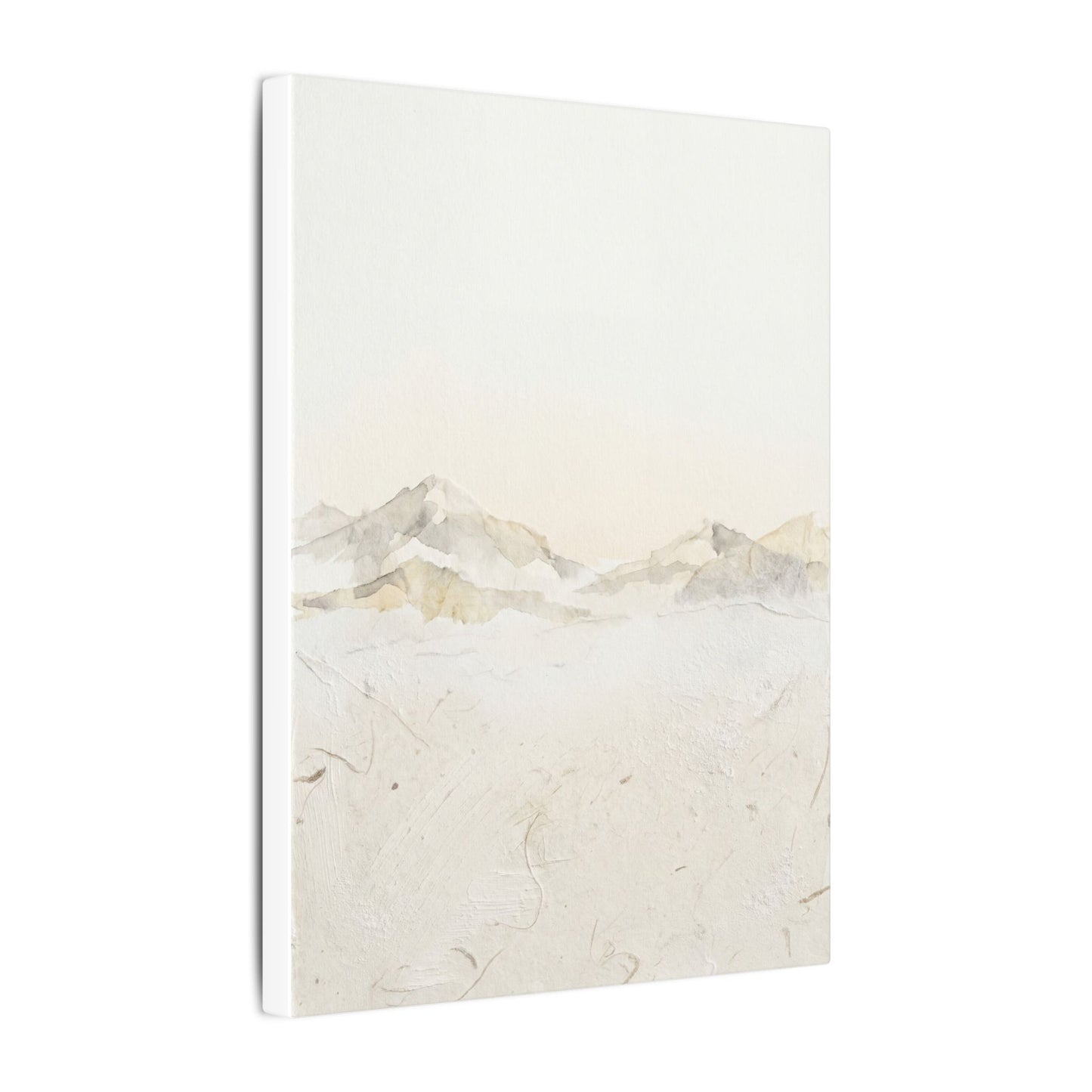 Mountain Mist Winter Canvas Art | Japandi Warm Design