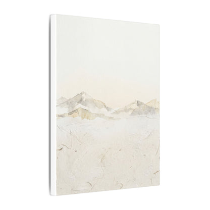 Mountain Mist Winter Canvas Art | Japandi Warm Design