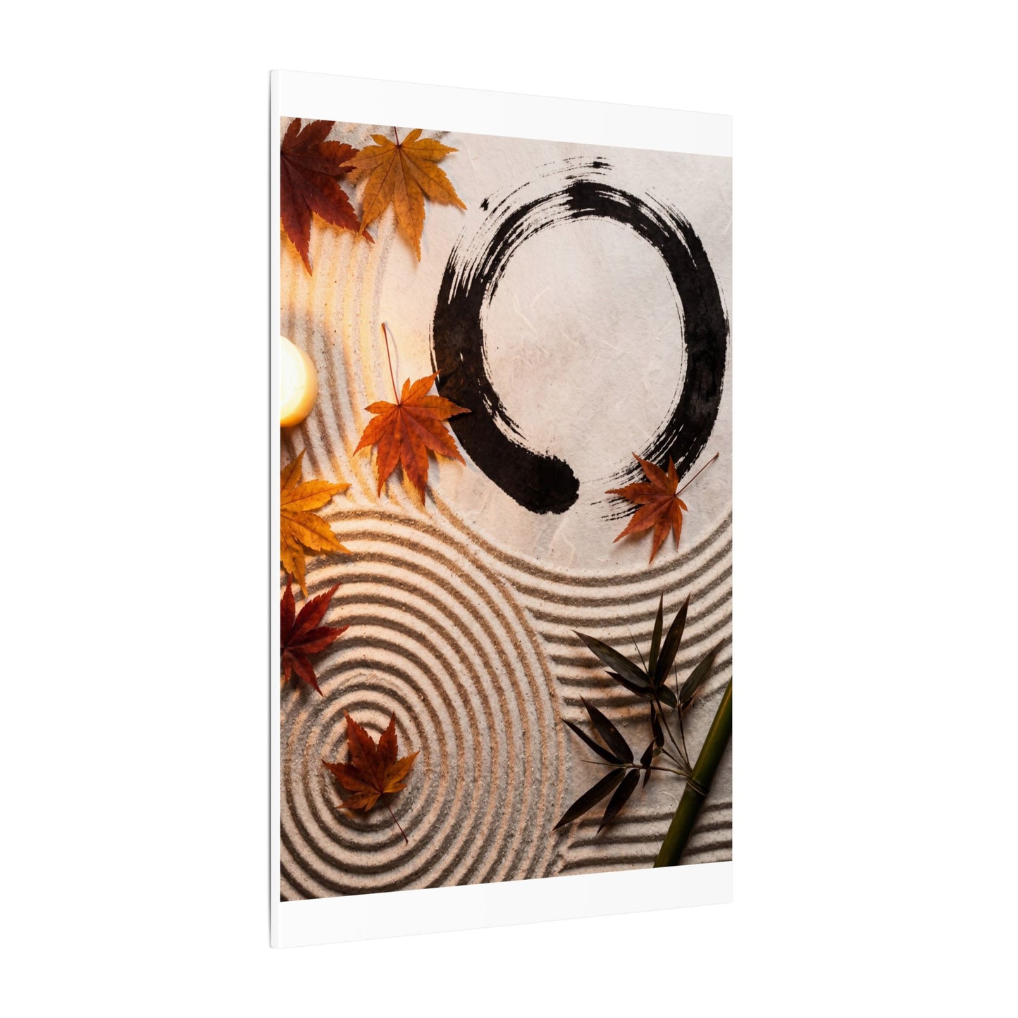 Tranquil Rock Garden Canvas Art - Enso Zen