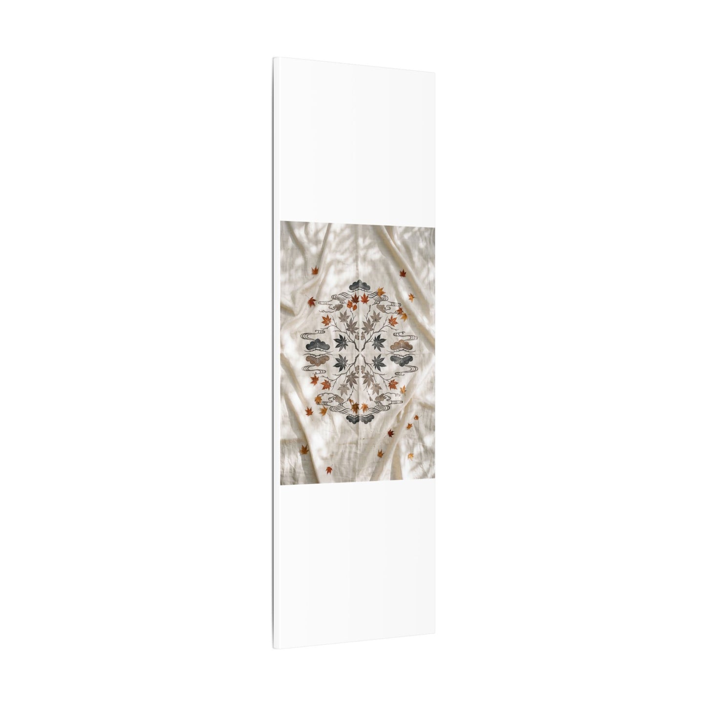 Elegant Silk Drape Canvas Art - Japanese Pattern Japandi