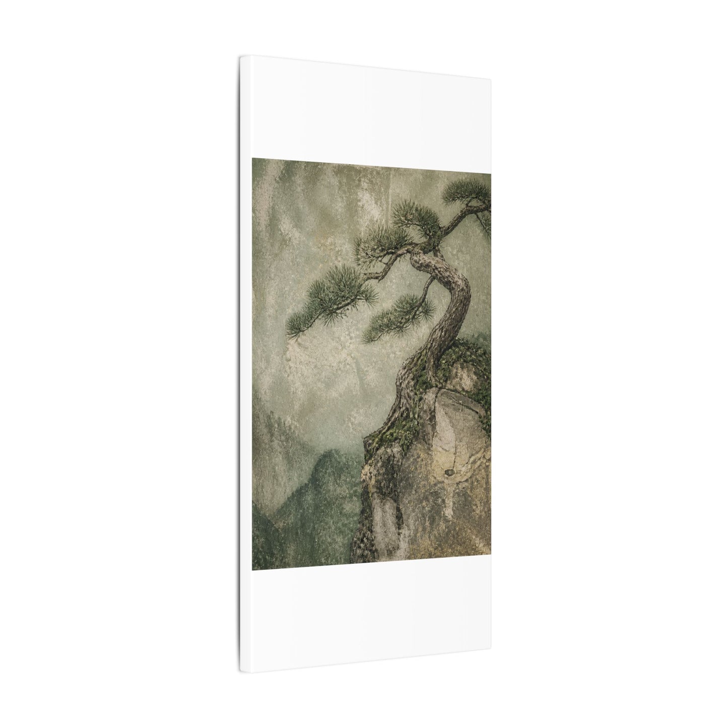 Fukinsei Pine Tree Canvas Art - Japandi Texture