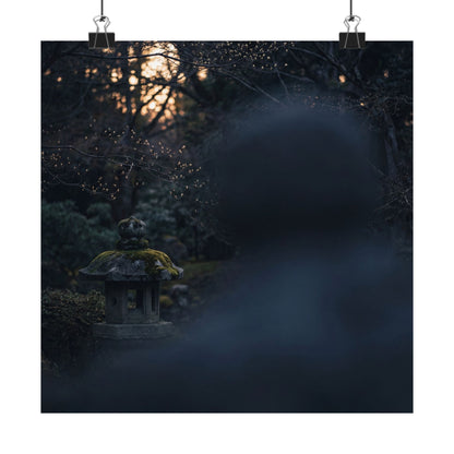 Spring Stone Lantern Moody Minimal Wall Art Print | Bold Decor Art Print