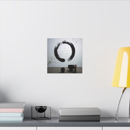 Tea Ceremony Enso Canvas Art | Peaceful Zen Art