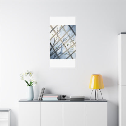 Shoji Screen Canvas Art | Spring Japandi Watercolor Art