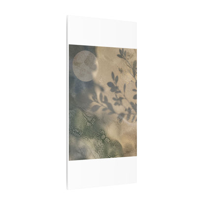 Japandi Shadow Play in Moonlight | Texture Canvas Art