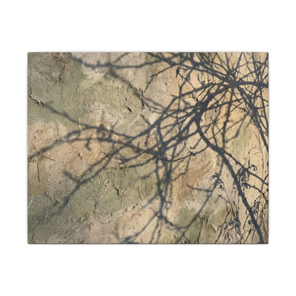 Japandi Shadow Play in Golden Hour | Texture Canvas Art