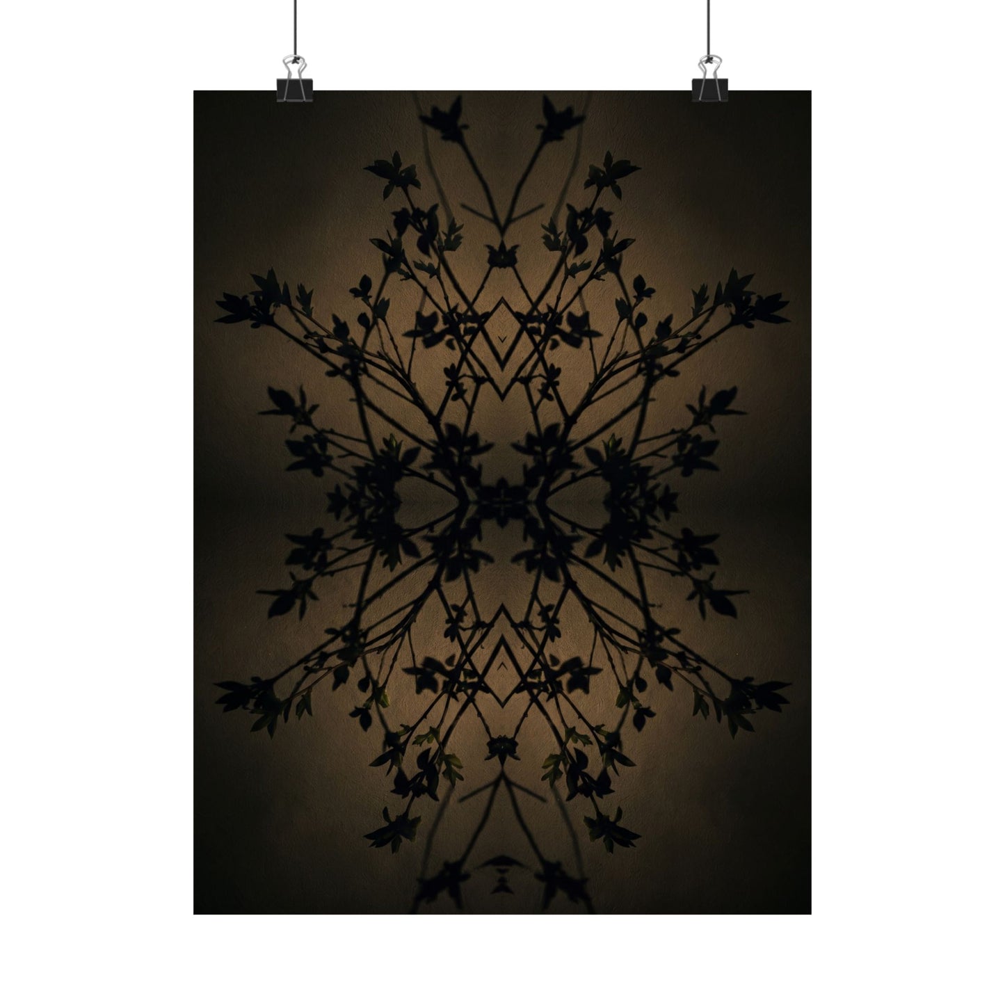 Shadow Play Wall Art Print | Spring Dark Japandi Shadow Zen Art