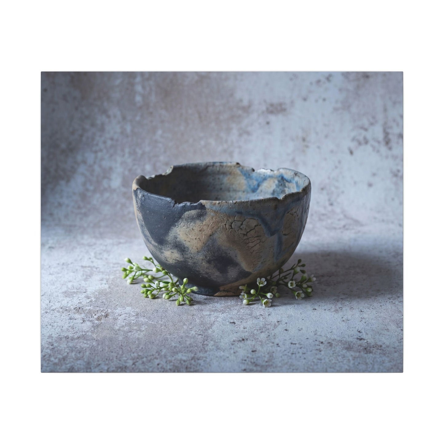 Ceramic Bowl Spring Canvas Art | Japandi Warm Design