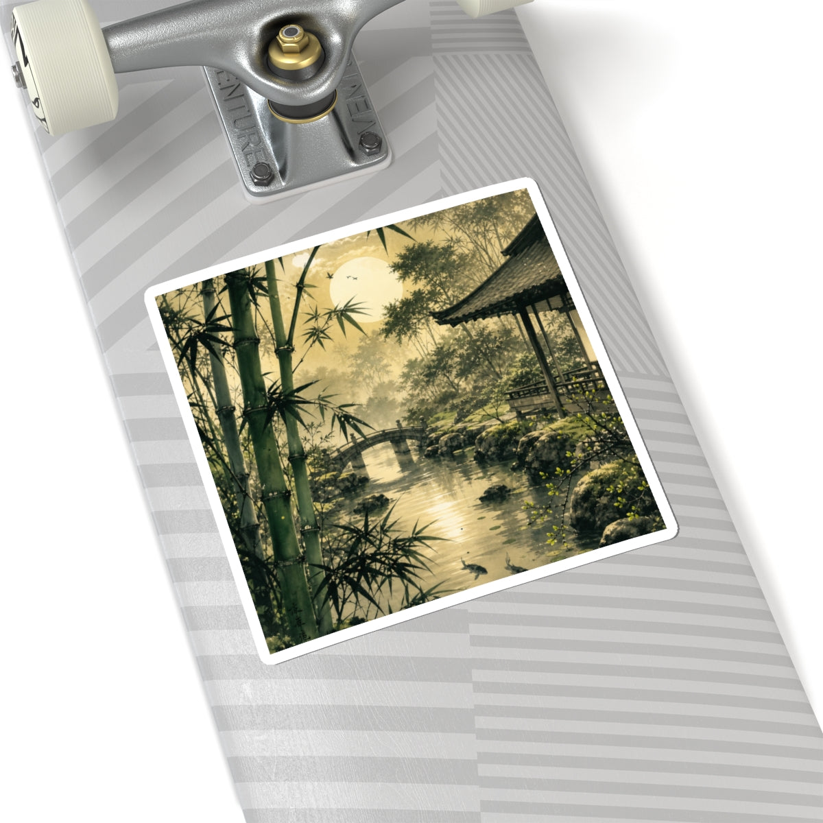 Datsuzoku Moonlit Garden Sticker - Zen Sumi E