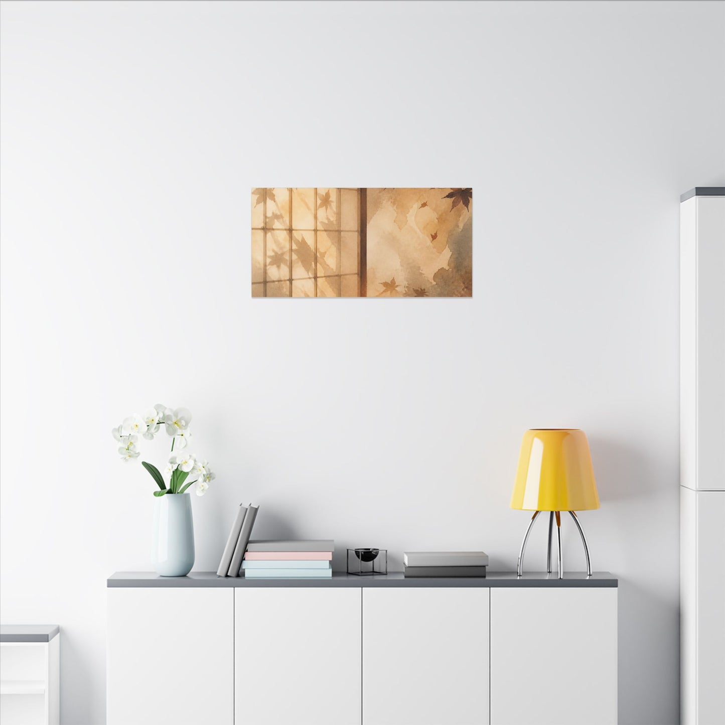 Candlelight Shoji Screen Canvas Art - Japandi Ma