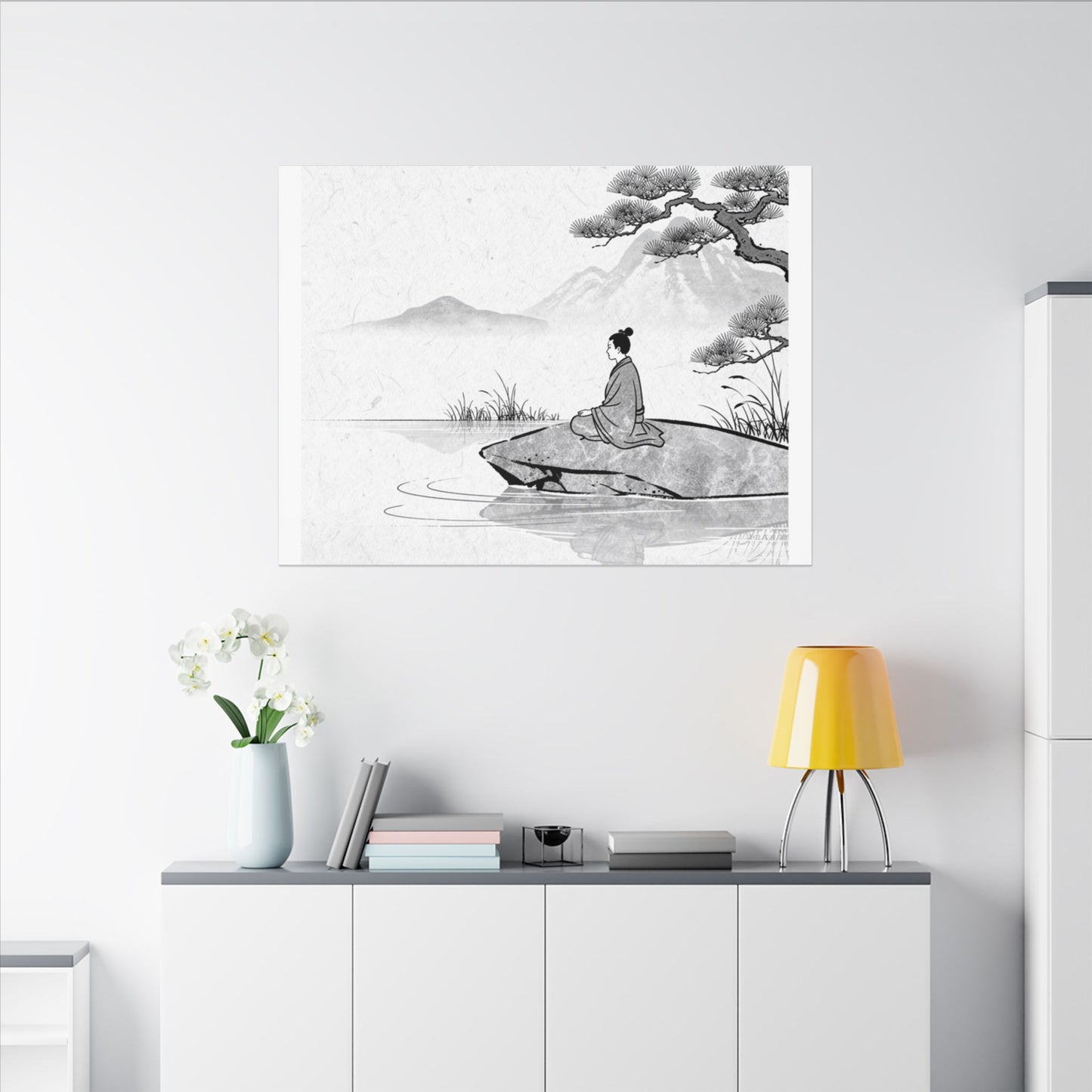 Meditation Harmonious Zen Ukiyo-e Canvas Art