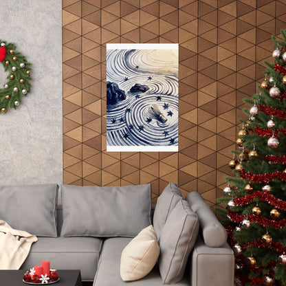 Datsuzoku Rock Garden Wall Art Print - Zen Sumi E