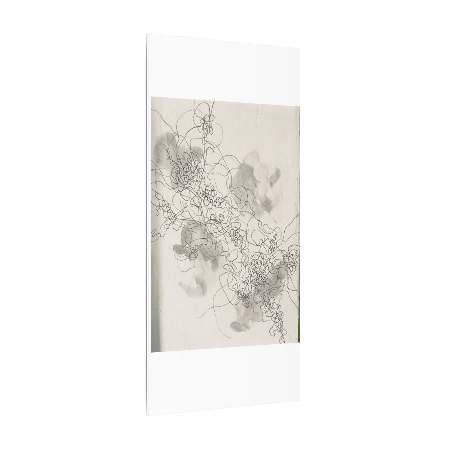 Shadow Play Spring Canvas Art | Dark Japandi Sophisticated Design