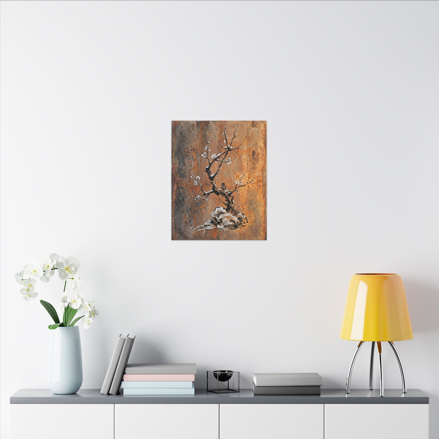 Datsuzoku Rust Patina Canvas Art - Zen Sumi E