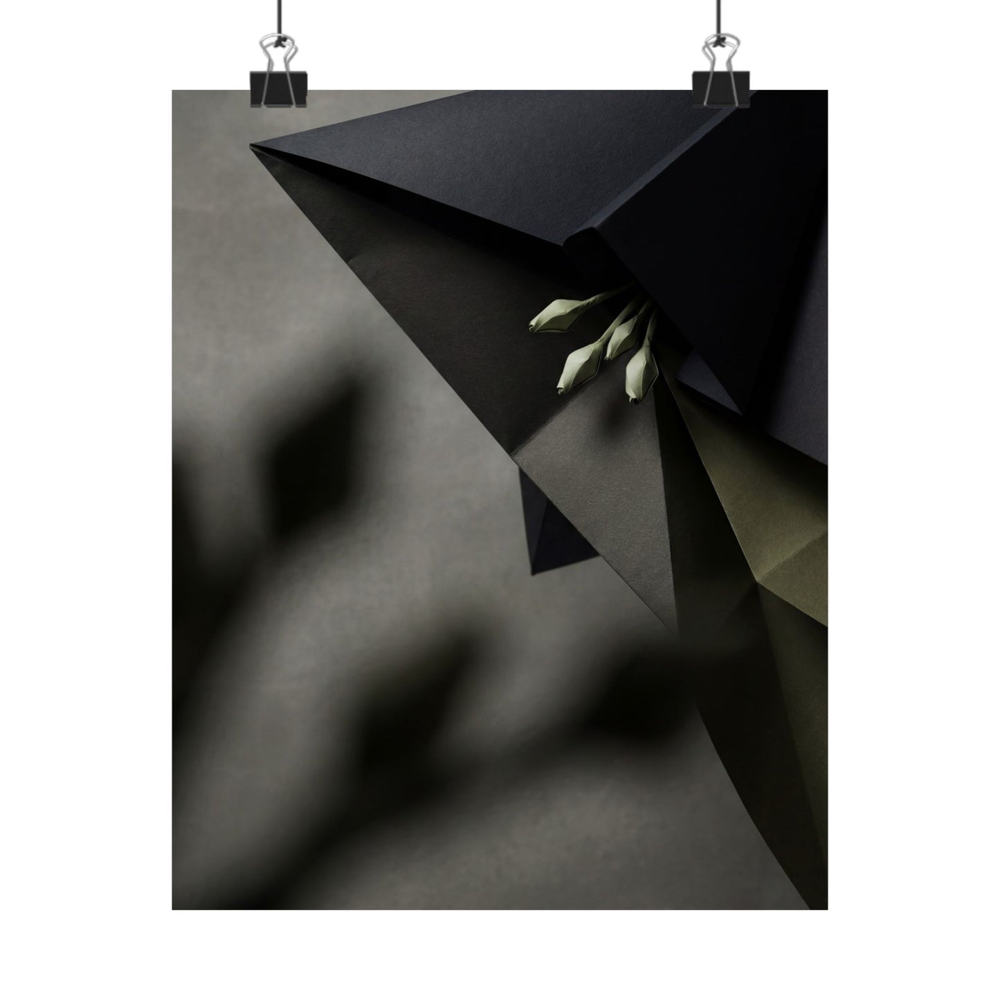 Paper Fold Wall Art Print | Spring Dark Japandi Moody Minimal Art Art Print