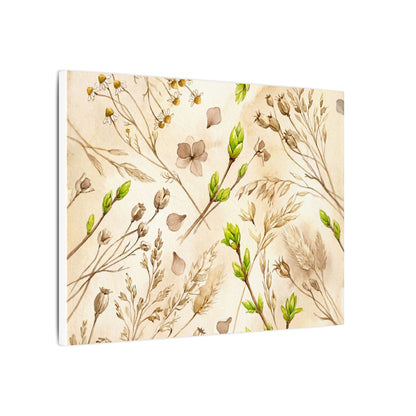 Spring Dried Flowers Watercolor Canvas Art | Earthy Decor