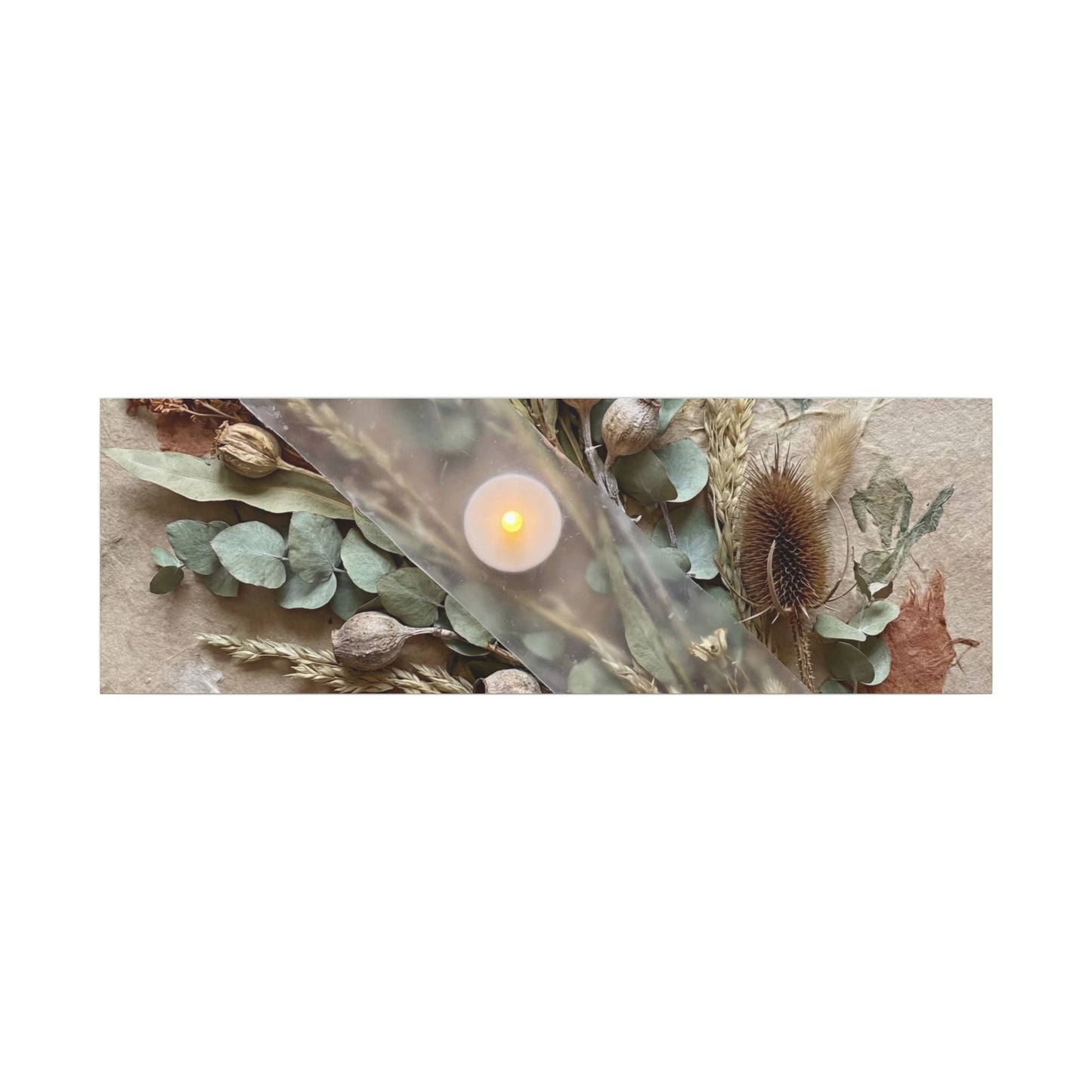 Candlelight Dried Flowers Canvas Art - Japandi Kanso