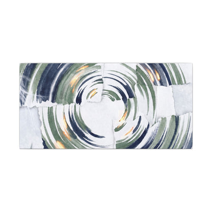 Winter Water Ripple Sumi E Canvas Art | Peaceful Decor
