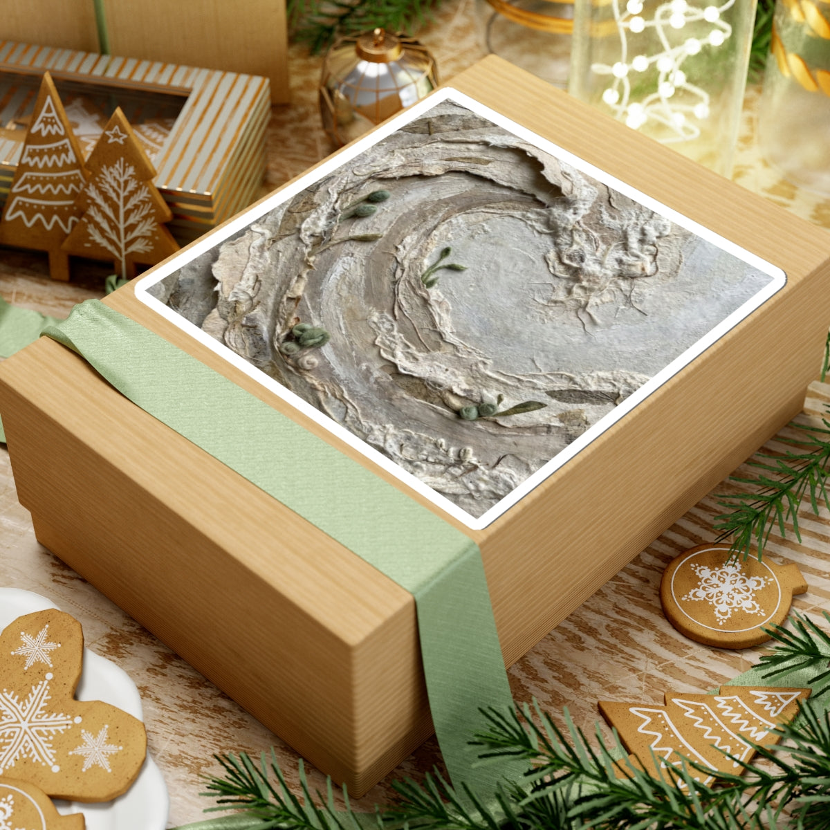 Japandi Ocean Wave in Overcast | Texture Sticker