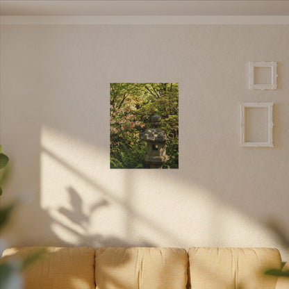 Spring Stone Lantern Gold Repair Canvas Art | Beautiful Decor