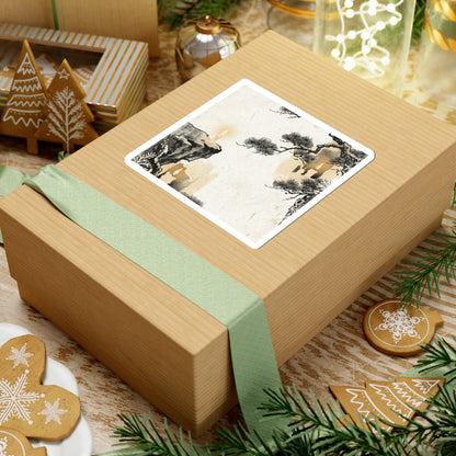 Candlelight Pine Tree Sticker - Japandi Ma