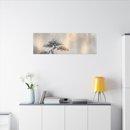 Pine Tree Canvas Art | Winter Japandi Japanese Pattern Art