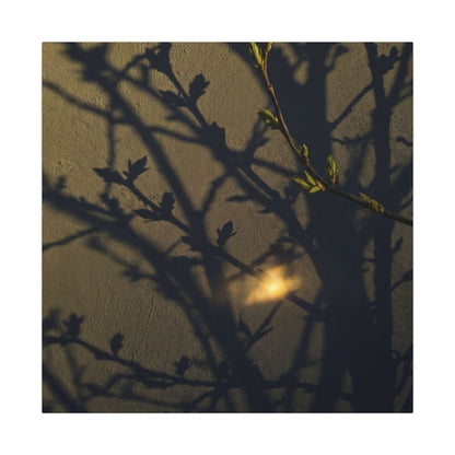 Bold Shadow Play Canvas Art - Moody Minimal Dark Japandi