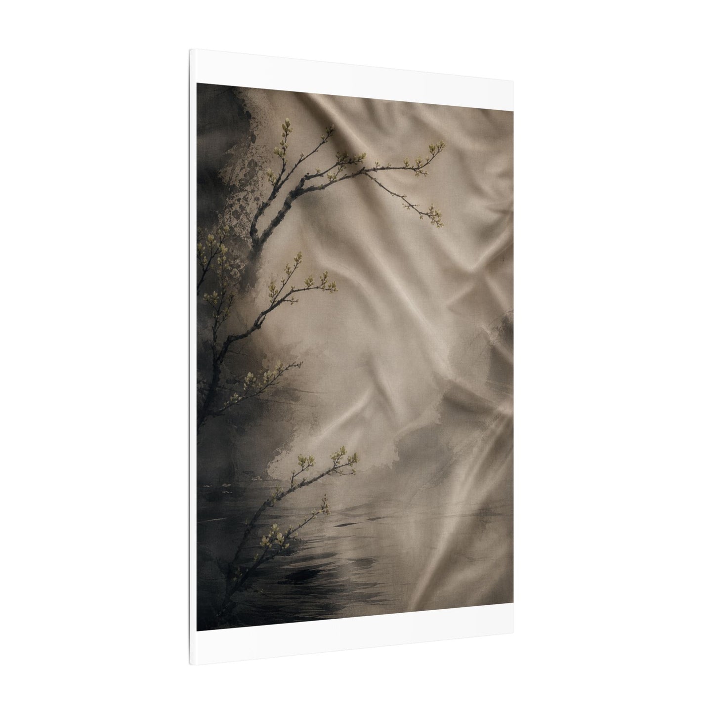 Silk Drape Canvas Art | Spring Japandi Japanese Pattern Art