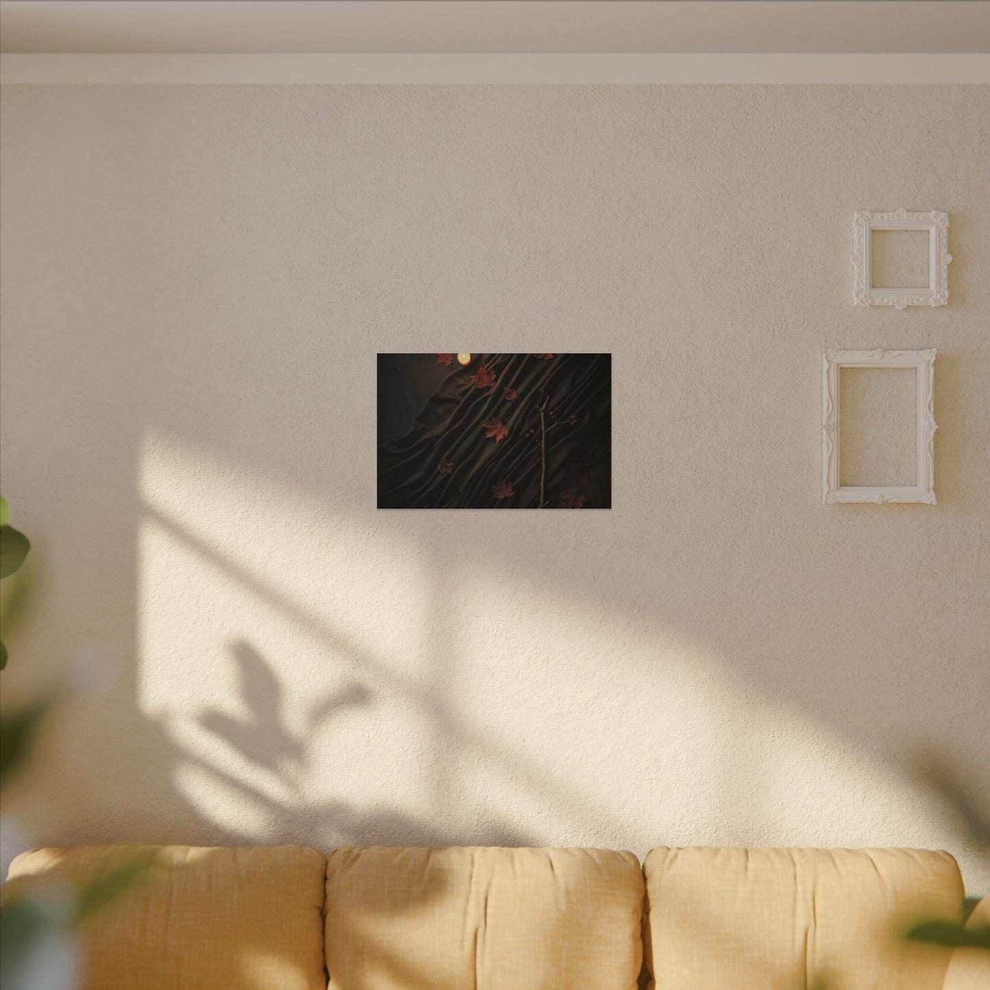 Autumn Silk Drape Moody Minimal Canvas Art | Moody Decor