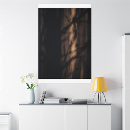 Winter Shadow Play Moody Minimal Canvas Art | Luxurious Decor
