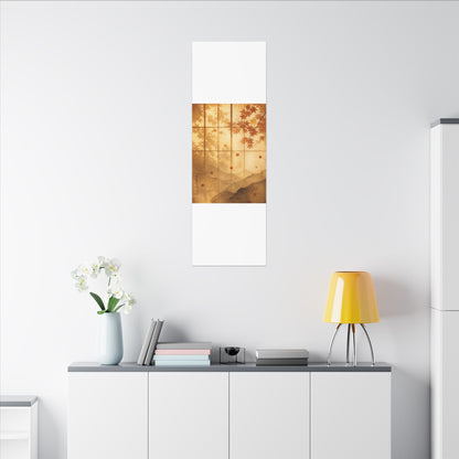 Shoji Screen Texture Canvas Art | Earthy Japandi Art