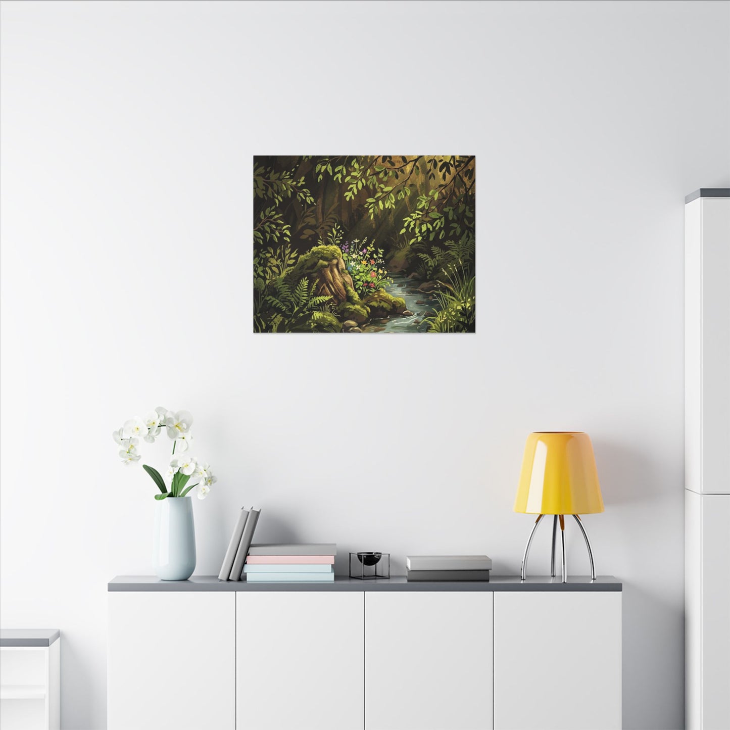 Tea Ceremony Spring Canvas Art | Kintsugi Philosophical Design