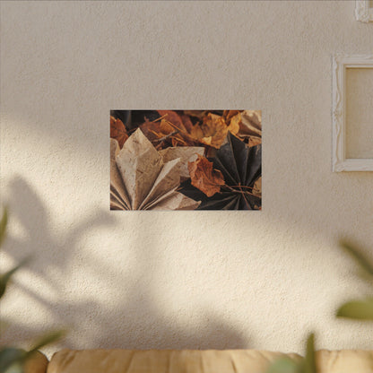 Paper Fold Texture Canvas Art | Elegant Japandi Art