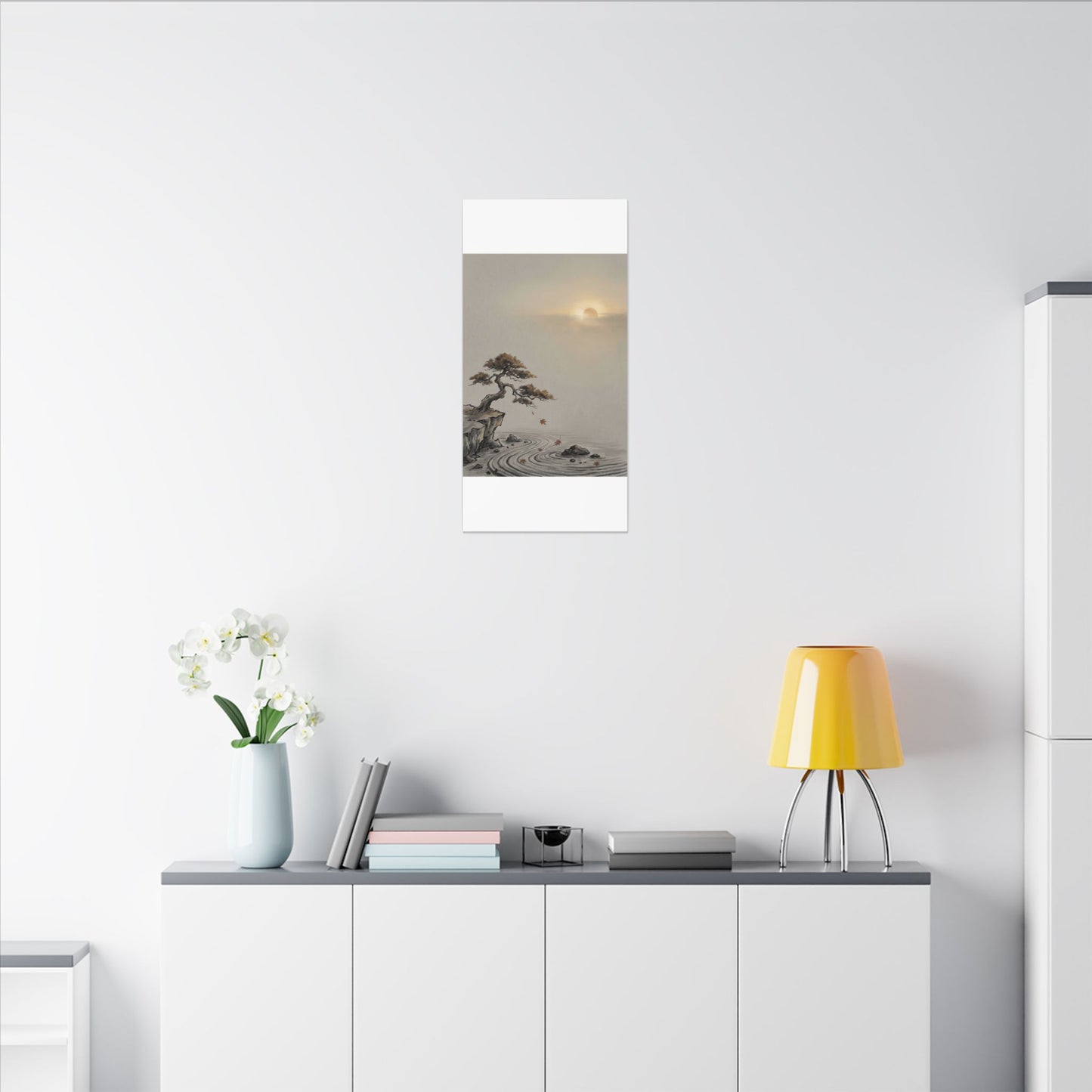 Pine Tree Canvas Art | Autumn Zen Karesansui Art