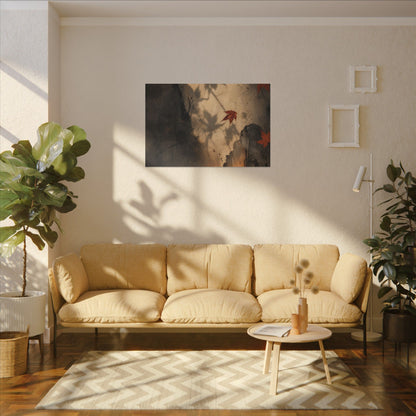 Shadow Play Texture Canvas Art | Neutral Japandi Art