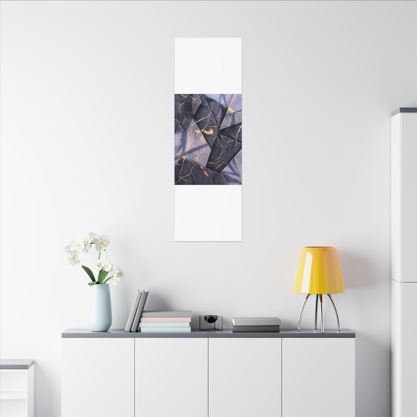 Seijaku Paper Fold Canvas Art - Kintsugi Gold Vein