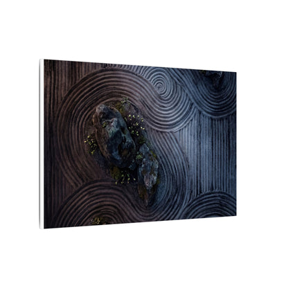 Spring Rock Garden Charcoal Ink Canvas Art | Bold Decor