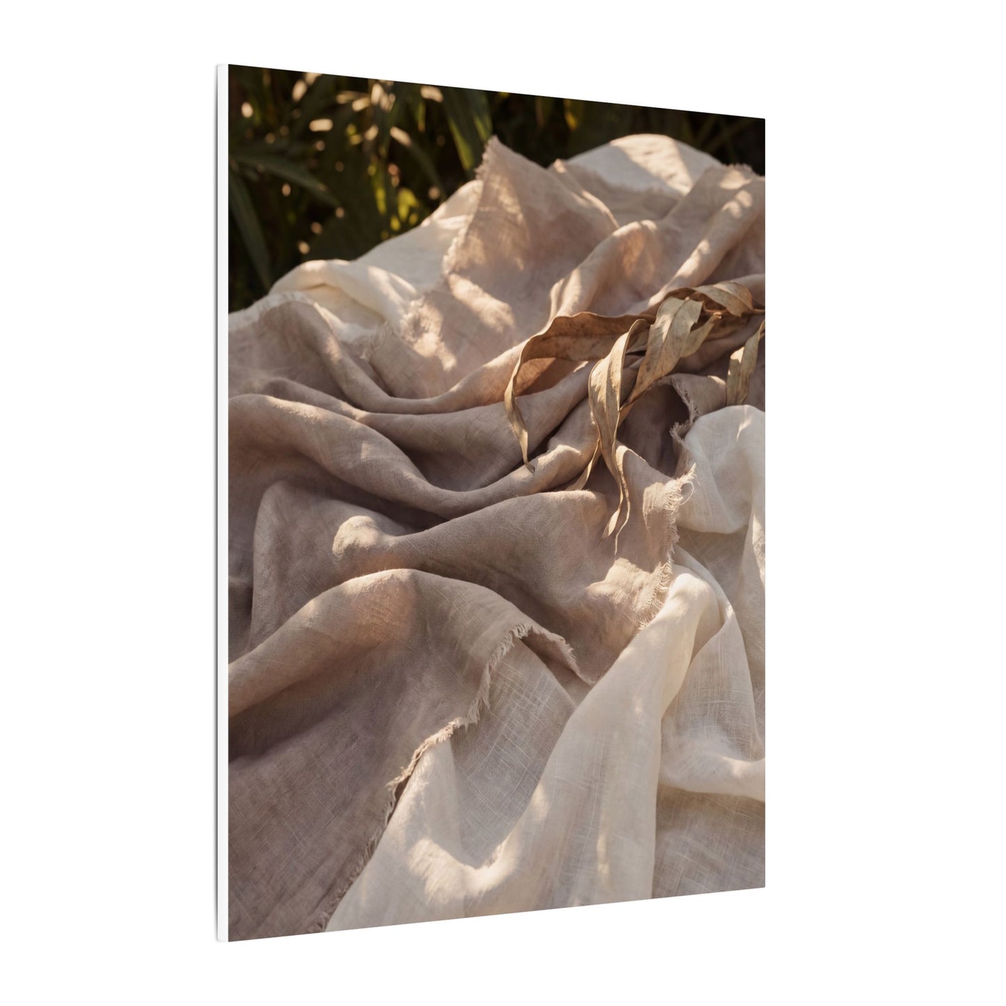 Silk Drape Summer Canvas Art | Japandi Neutral Design