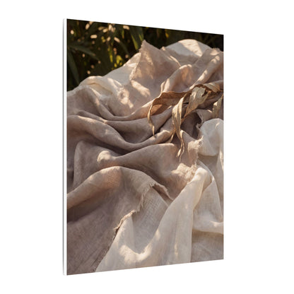 Silk Drape Summer Canvas Art | Japandi Neutral Design