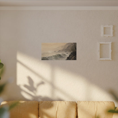 Ocean Wave Spring Canvas Art | Japandi Elegant Design