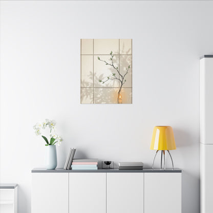 Shoji Screen Spring Canvas Art | Japandi Cozy Design