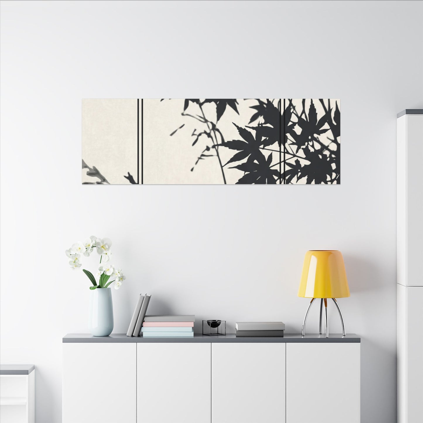 Shoji Screen Canvas Art | Summer Japandi Minimal Line Art
